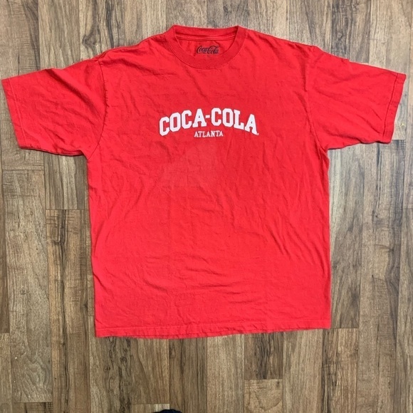 Coca Cola Chenille Logo Red T-shirt XL - Picture 1 of 4